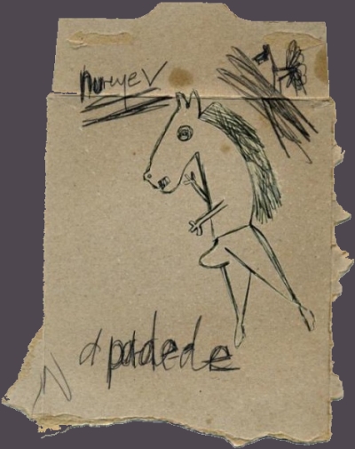 A man-horse does a pas de deux.